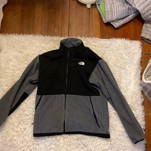 Gray north face full zip jacket